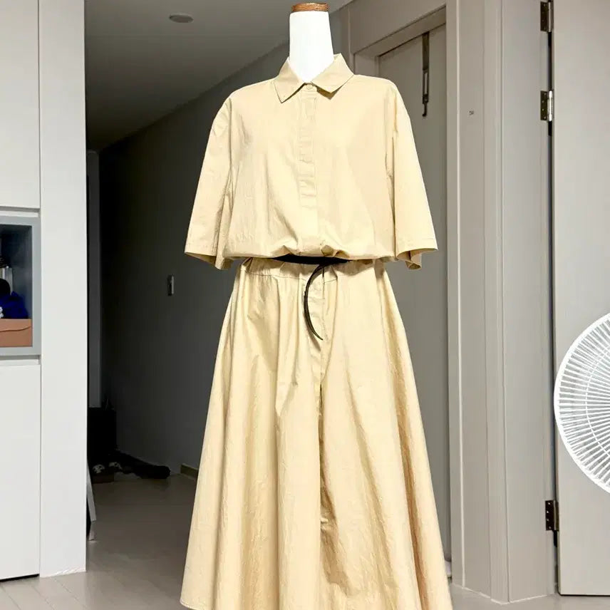 [BUNJANG] Beige Shirt Dress / 베이지색 셔츠 원피스