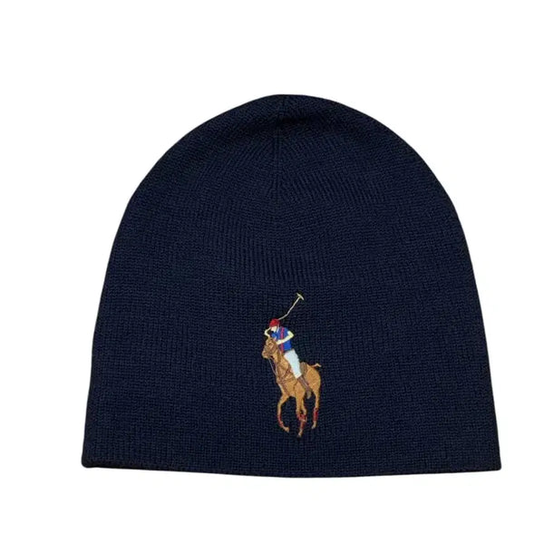 [BUNJANG] Polo Ralph Lauren Big Pony Beanie Navy / 폴로 랄프로렌 빅포니 네이비 비니