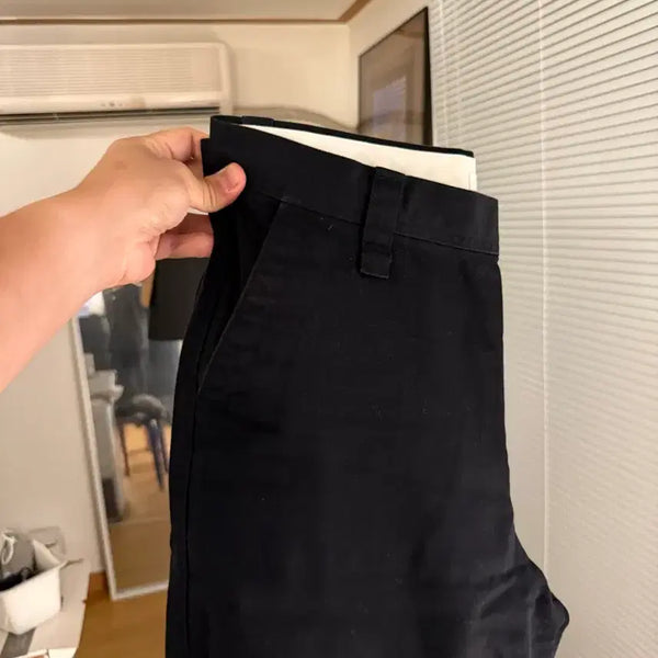 [BUNJANG] Uniqlo U Wide Chino Pants Black 82 / 유니클로 U 와이드치노 블랙 82