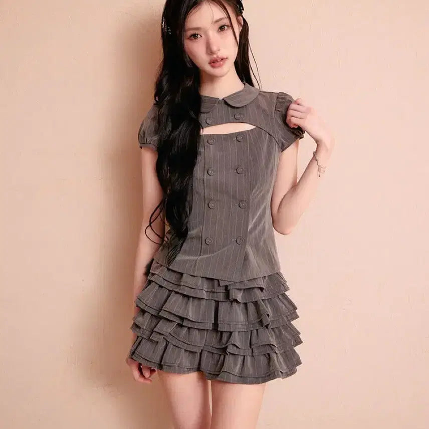 [BUNJANG] Bubbles Blouse and Skirt Set / Bubbles 버블즈 블라우스 치마 세트 양도 판매
