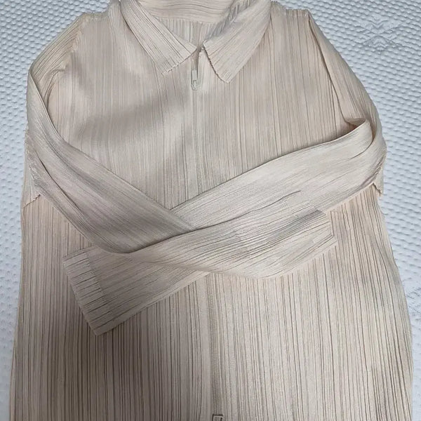 [BUNJANG] Pleats Please Off-White Zip-Up / 8월 플리츠플리즈 오프화이트집업