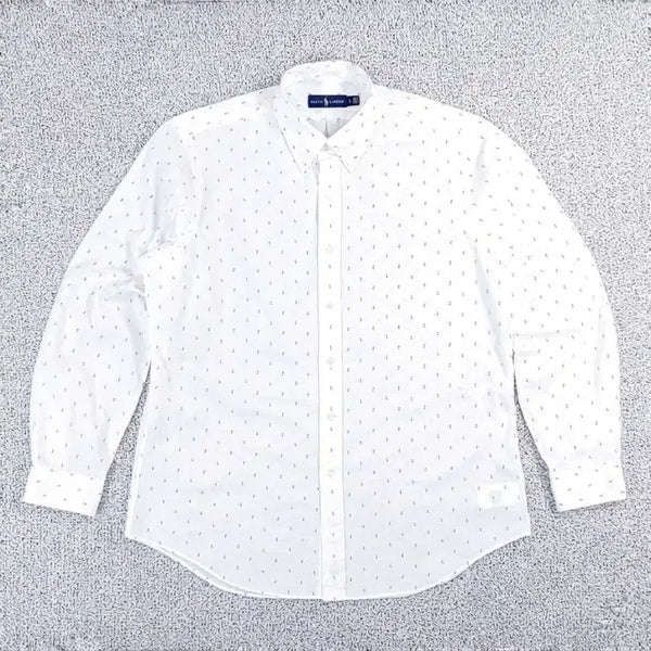 [BUNJANG] Polo Ralph Lauren Micro Dot Button-Down Shirt - Large / 폴로 랄프로렌 마이크로 도트 버튼다운 셔츠 L