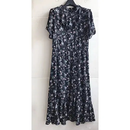 [BUNJANG] She's Miss Authentic Polyester Black Summer Dress - Size 55 / 쉬즈미쓰 정품 -통통55/새거수준