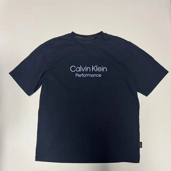 [BUNJANG] Calvin Klein Performance Spell Out T-Shirt Navy XL / 캘빈클라인 퍼포먼스 스펠아웃 반팔 티셔츠 네이비 XL
