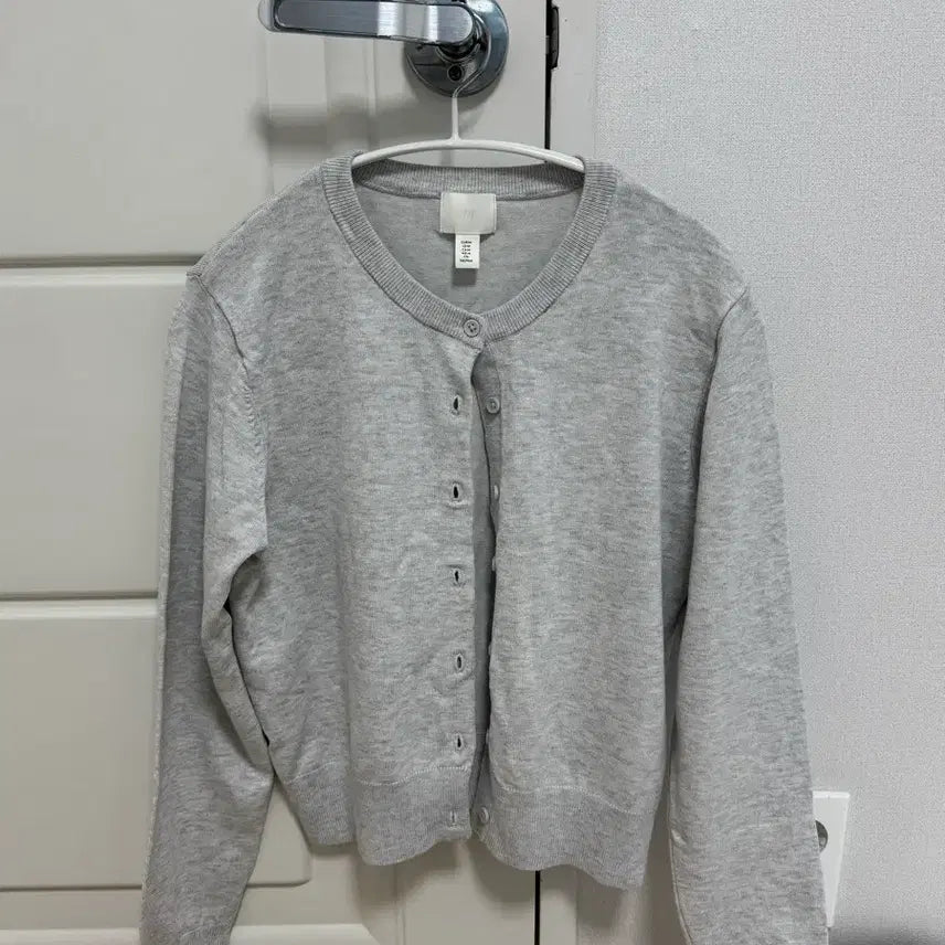 [BUNJANG] H&M Fine Knit Cardigan Mélange Grey M / H&M 파인니트 가디건 멜란지그레이 M