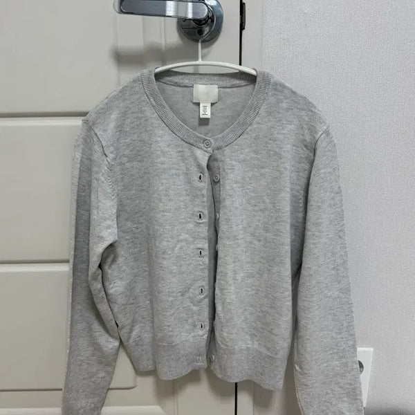 [BUNJANG] H&M Fine Knit Cardigan Mélange Grey M / H&M 파인니트 가디건 멜란지그레이 M