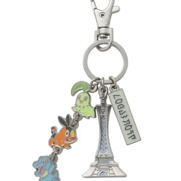 [BUNJANG] Pokemon Metal Key Holder Prism Tower - Chikorita, Cyndaquil, Totodile / ) 포켓몬 메탈 키 홀더 프리즘타워 치코리타 뚜꾸리 리아코 키링