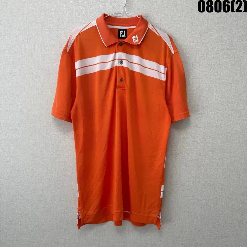 [BUNJANG] Footjoy Orange Short Sleeve Polo T-shirt XL / FJ풋조이 골프웨어 반팔 카라티 오렌지색 xl