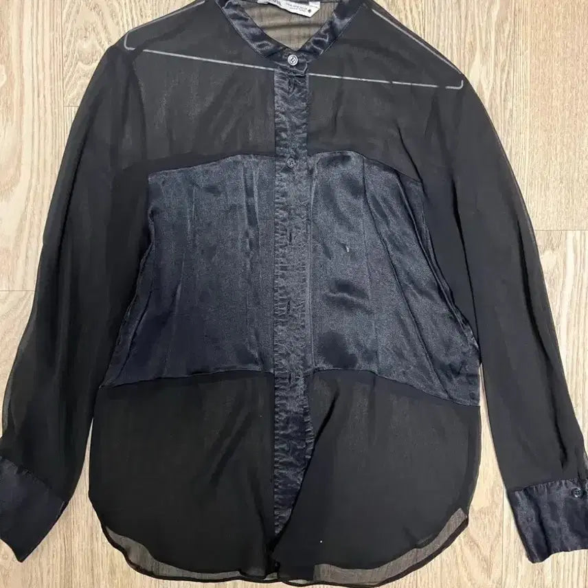 [BUNJANG] Zara Black See-Through Shirt / 자라 블랙 시스루 셔츠