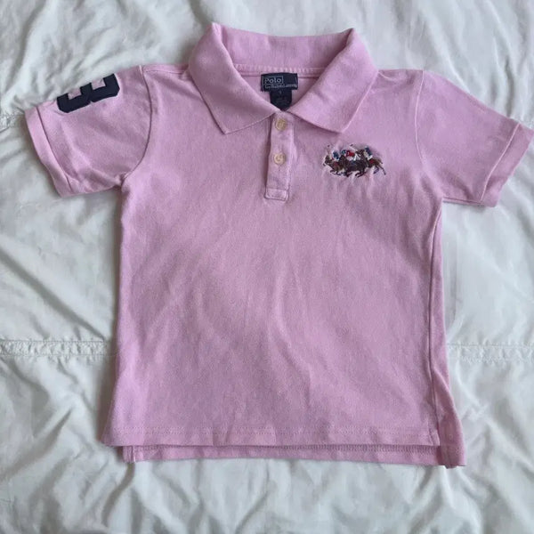 [BUNJANG] Polo Ralph Lauren Big Pony Cropped T-Shirt / 폴로 빅포니 핑크