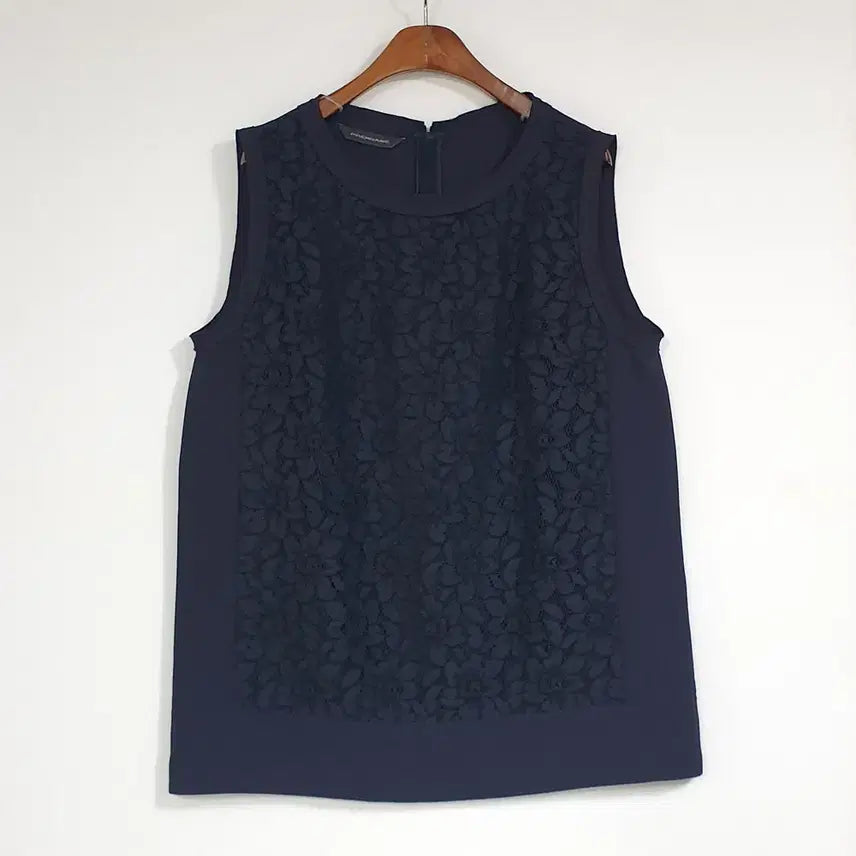 [BUNJANG] PRENDANG Sleeveless Blouse Navy Lace / PRENDANG 쁘렝땅 민소매 블라우스 66