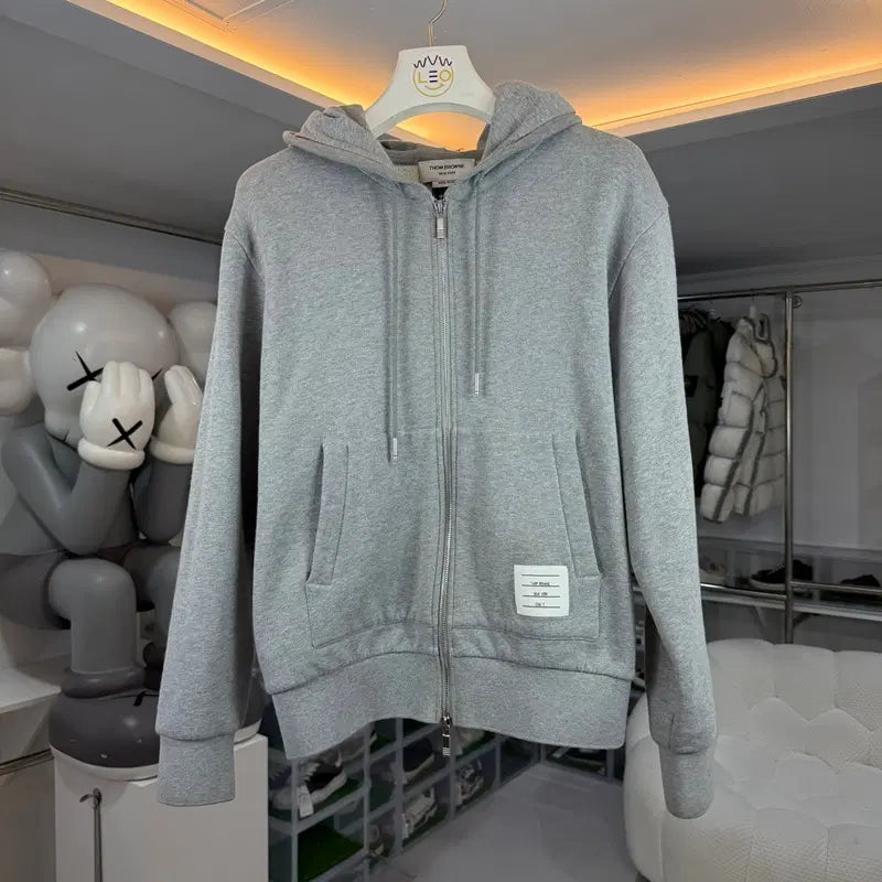 [BUNJANG] Thom Browne Back Three-Stripe Hooded Zip-Up Jacket / [리오브] 톰브라운 백삼선 스트라이프 후드집업