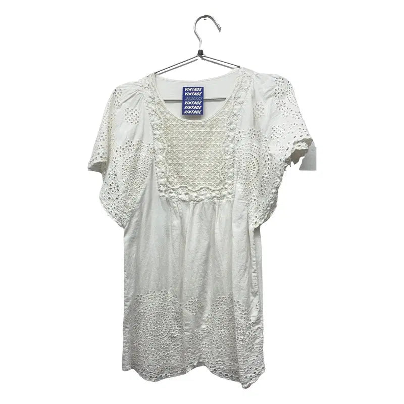 [BUNJANG] Vintage White Mori Blouse L / 빈티지 화이트 모리 블라우스 L