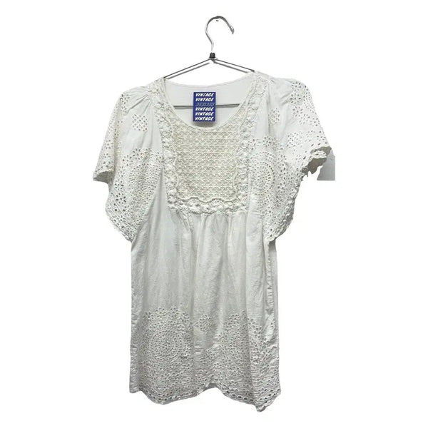 [BUNJANG] Vintage White Mori Blouse L / 빈티지 화이트 모리 블라우스 L