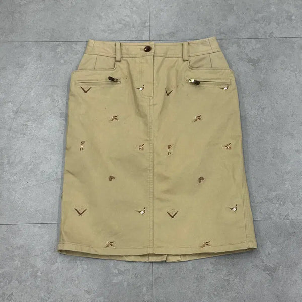 [BUNJANG] Beanpole Embroidered Pattern H-Line Skirt Women's Size 25 / 25 빈폴 자수패턴 여자 H라인 스커트