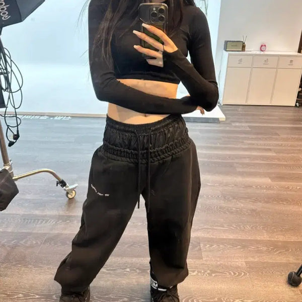 [BUNJANG] Sagging Layered Jogger Pants / 새깅 레이어드 조거팬츠
