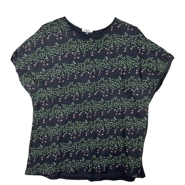 [BUNJANG] SELF SERVICE Floral Print Short Sleeve T-Shirt XL / SELF SERVICE 잔꽃 프린팅 반팔 티 [XL] 코튼 100%