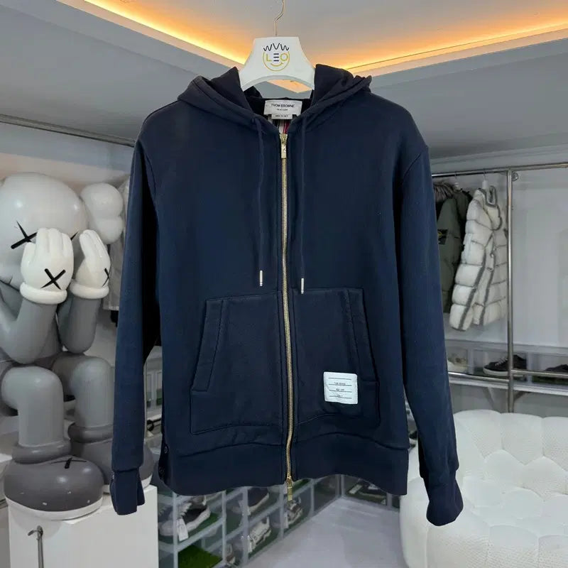 [BUNJANG] Thom Browne Back Tricolor Stripe Hooded Zip-Up Jacket / [리오브] 톰브라운 백삼선 스트라이프 후드집업