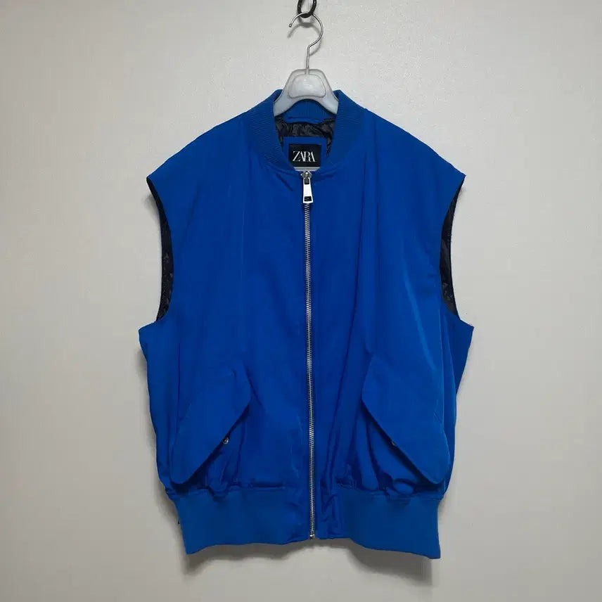 [BUNJANG] Zara Padded Vest Blue EUR M / 자라 패딩 조끼 블루 EUR M
