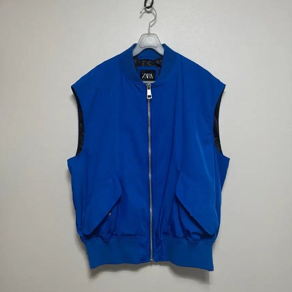 [BUNJANG] Zara Padded Vest Blue EUR M / 자라 패딩 조끼 블루 EUR M