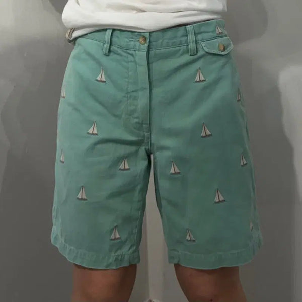 [BUNJANG] Polo Ralph Lauren Yacht Pattern Half Pants - Size 33 / 33 폴로 랄프 로렌 요트 패턴 하프 팬츠 민트