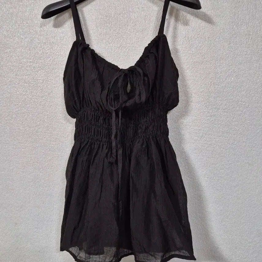 [BUNJANG] Smocked Camisole Blouse / 뷔스띠에 스모크 나시 블라우스 55~66
