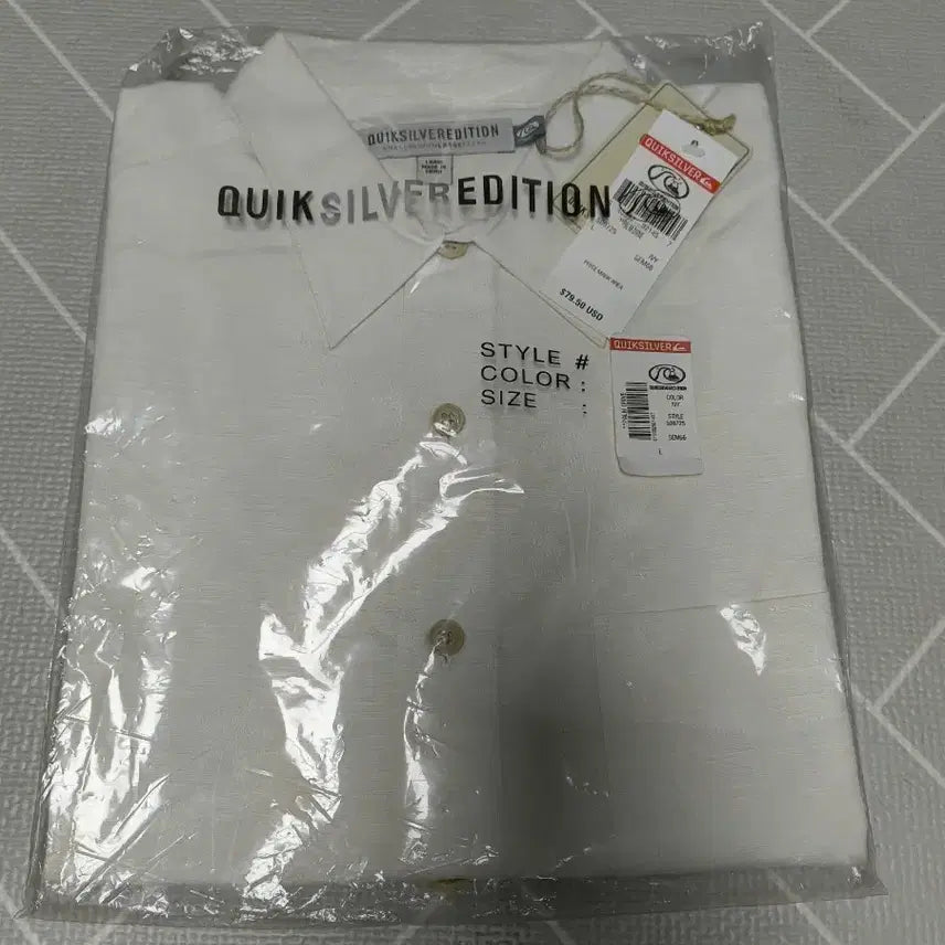 [BUNJANG] Quiksilver Edition Short Sleeve Shirt Ivory L / 퀵실버 에디션 반팔 남방