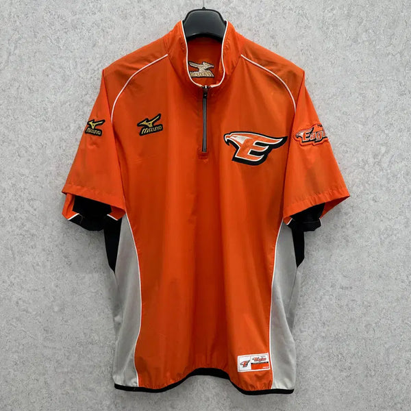 [BUNJANG] Mizuno Hanwha Eagles Authentic Men's 4XL Short Sleeve Windbreaker / 4XL 미즈노 한화 이글스 어센틱 남자 웜업 반팔 바람막이