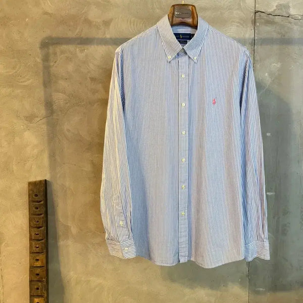 [BUNJANG] Polo Ralph Lauren Striped Button-Down Shirt / 폴로 랄프로렌 스트라이프 셔츠 남성105-110