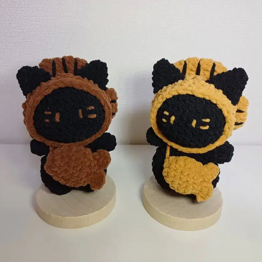 [BUNJANG] Handmade Black Cat Knit Keychain / 까망냥이 뜨개키링