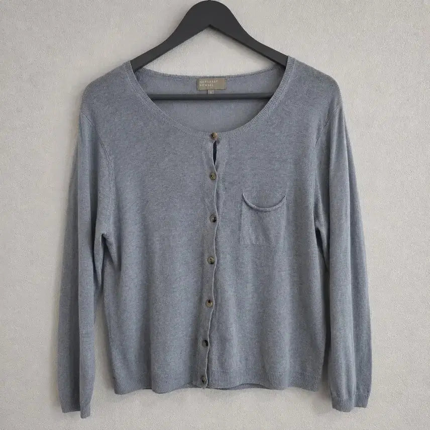 [BUNJANG] Margaret Howell 100% Linen Summer Cardigan - Grey / [MARGARET HOWELL] 리넨 썸머 그레이 가디건