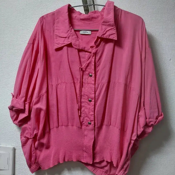 [BUNJANG] System Pink Short Sleeve T-Shirt / 시스템티셔츠88  날씬77까지