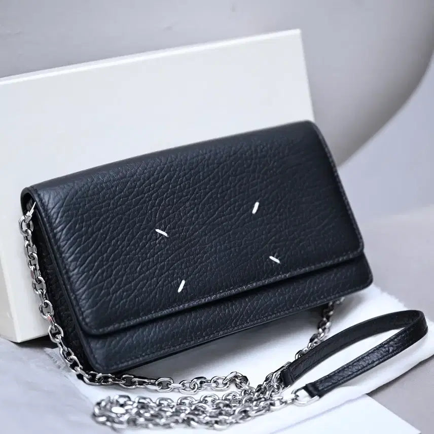 [BUNJANG] Maison Margiela 5AC Chain Wallet Black Mini Crossbody Bag / 메종 마르지엘라 5AC 체인 월렛 블랙 미니 크로스 체인백
