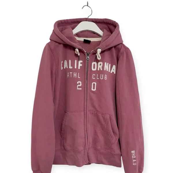 [BUNJANG] Whoohoo Logo Pink Hoodie Zip-up L / 후아유 로고 핑크 후드집업
