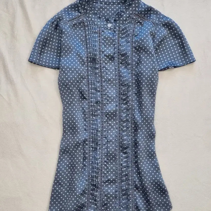 [BUNJANG] Vintage Mori Girl Polka Dot Top / 빈티지 모리걸 하구미 도트 탑