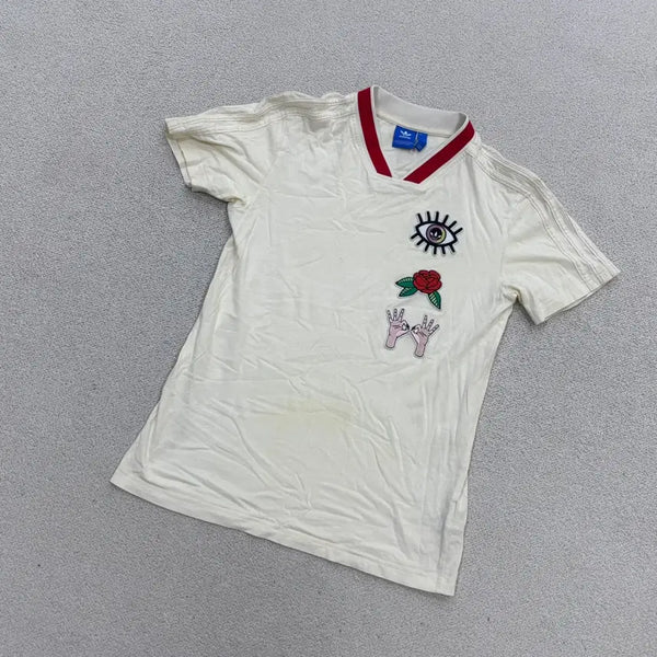 [BUNJANG] Adidas Women's Embellished Short Sleeve T-Shirt / 085 아디다스 여성 임벨리쉬드 반팔 티셔츠 0709E2