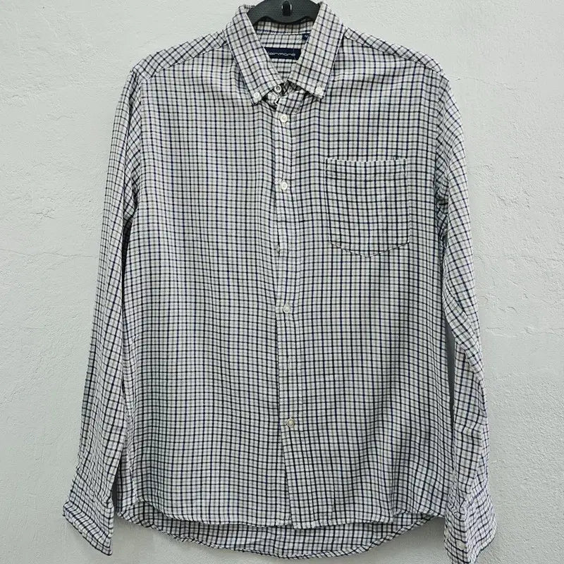 [BUNJANG] BLAIRMORE Men's Long Sleeve Check Shirt Light Gray (Size 95) / BLAIRMORE 긴팔 티 남 95 J6221