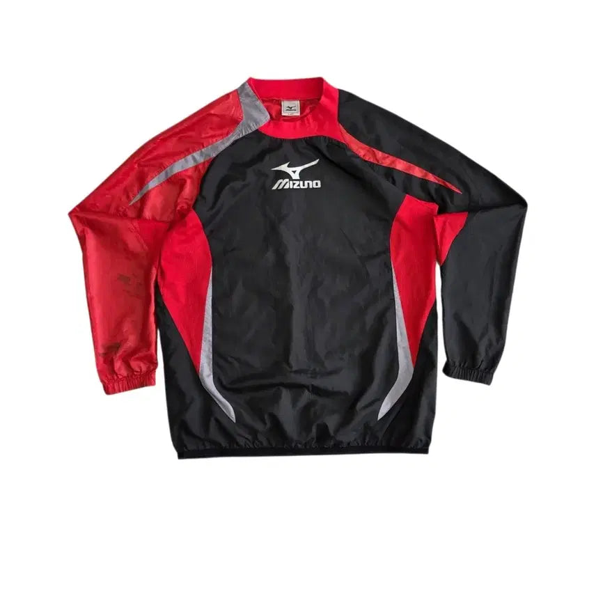 [BUNJANG] Mizuno Big Logo Vintage Warm-up Shirt / Mizuno 미즈노 빅로고 빈티지 웜업 셔츠