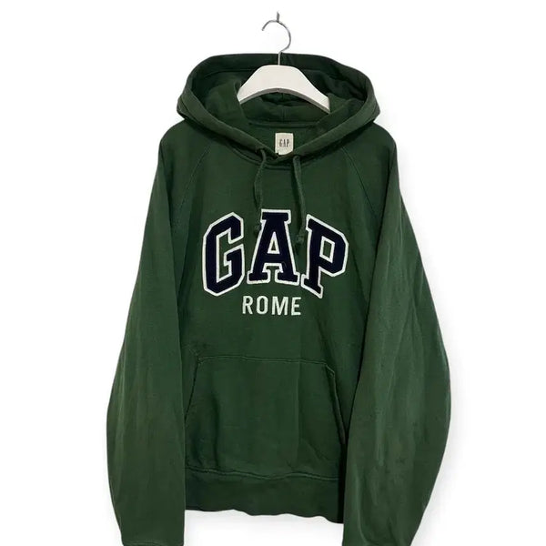 [BUNJANG] GAP Logo Green Hoodie XL / GAP 갭 로고 그린 후드티