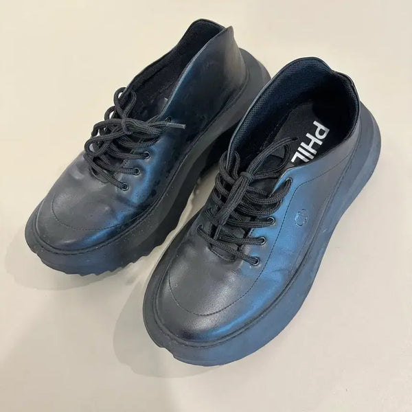 [BUNJANG] PHILEO Platform Derby Shoes Black (Men's) / PHILEO 통굽 더비슈즈 블랙 (남성용)