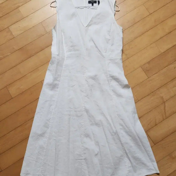 [BUNJANG] Theory White Sleeveless Long Dress / 띠어리 화이트 민소매 원피스