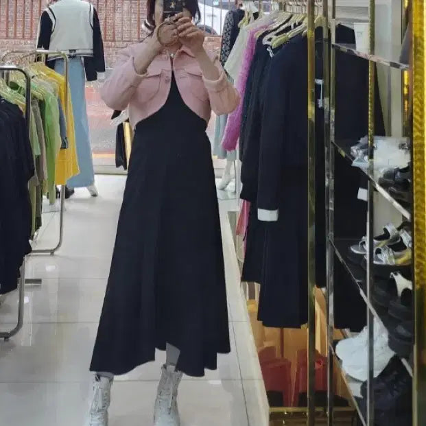 [BUNJANG] EGOIST Black Long One-Piece Dress / 에고이스트 블랙 롱 원피스