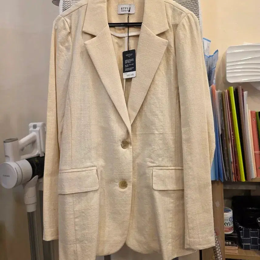 [BUNJANG] Style & Star Beige Linen Jacket / 스타일앤스타 베이지 린넨 자켓