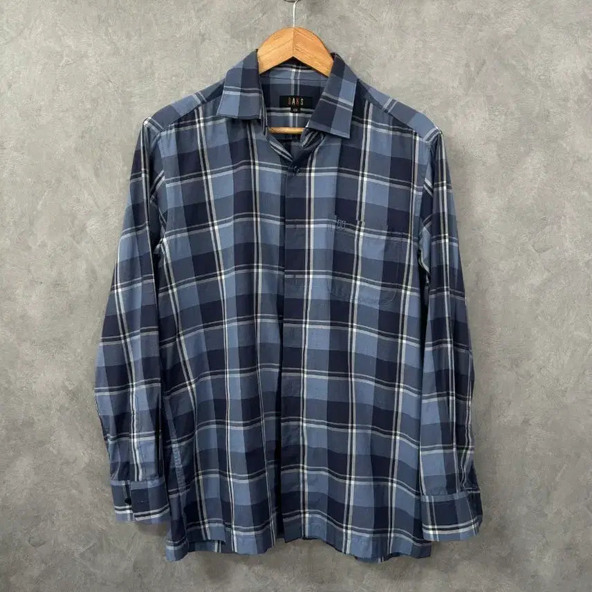 [BUNJANG] Daks Check Shirt Blue Size 100 / 닥스 체크 남방 셔츠 블루 100사이즈