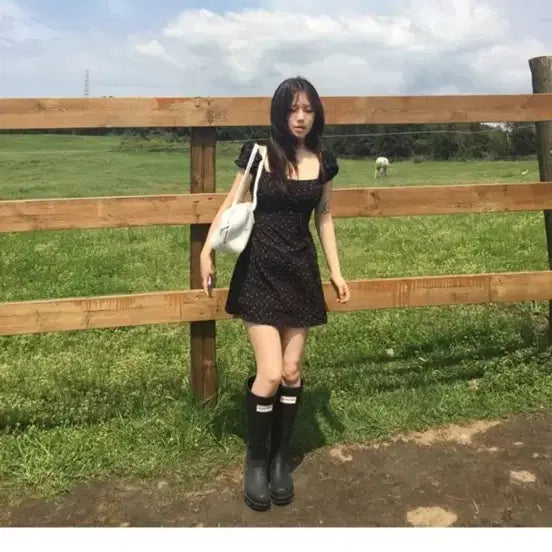 [BUNJANG] Our Cabinet Floral Pattern Bustier Long Dress / ourcabinet 플라워 패턴 뷔스티에 원피스