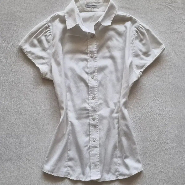 [BUNJANG] Vintage Geek Chic Oriental White Shirt / 빈티지 긱시크 오리엔탈 화이트 셔츠