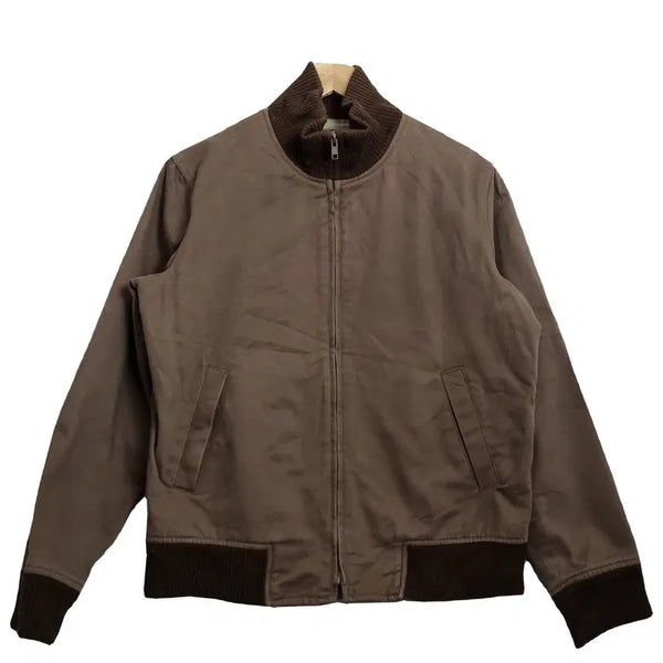 [BUNJANG] OLIVE BRANCH High Neck Zip-Up Jacket Cotton L / OLIVE BRANCH 브라운 하이넥 집업 자켓 [L] 코튼 100%