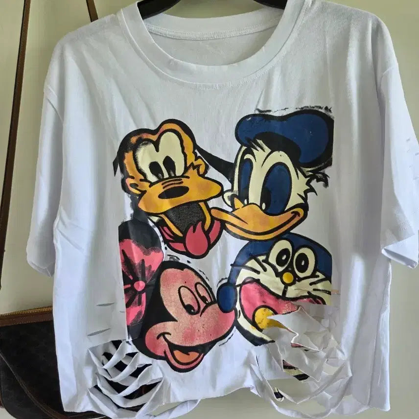 [BUNJANG] Character Crop T-Shirt / 캐릭터 크롭 티셔츠
