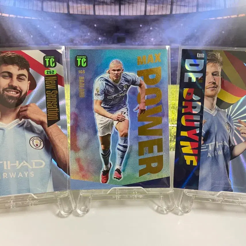[BUNJANG] Manchester City Haaland De Bruyne Gvardiol 3-Card Rare Panini Set / 맨시티 홀란드 데브라이너 그바르디올 3종 레어 파니니 축구카드