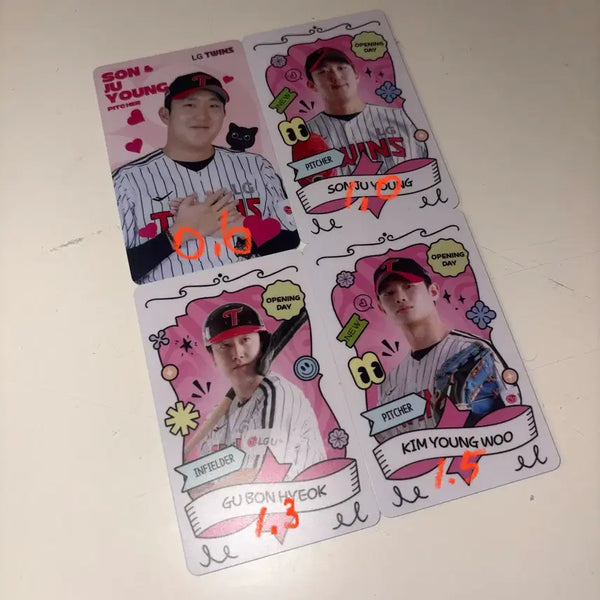 [BUNJANG] LG Twins Photocard Set - Son Joo Young, Kim Young Woo, Koo Bon Hyuk / 엘지트윈스 포토카드 양도 손주영 김영우 구본혁 심쿵 개막전